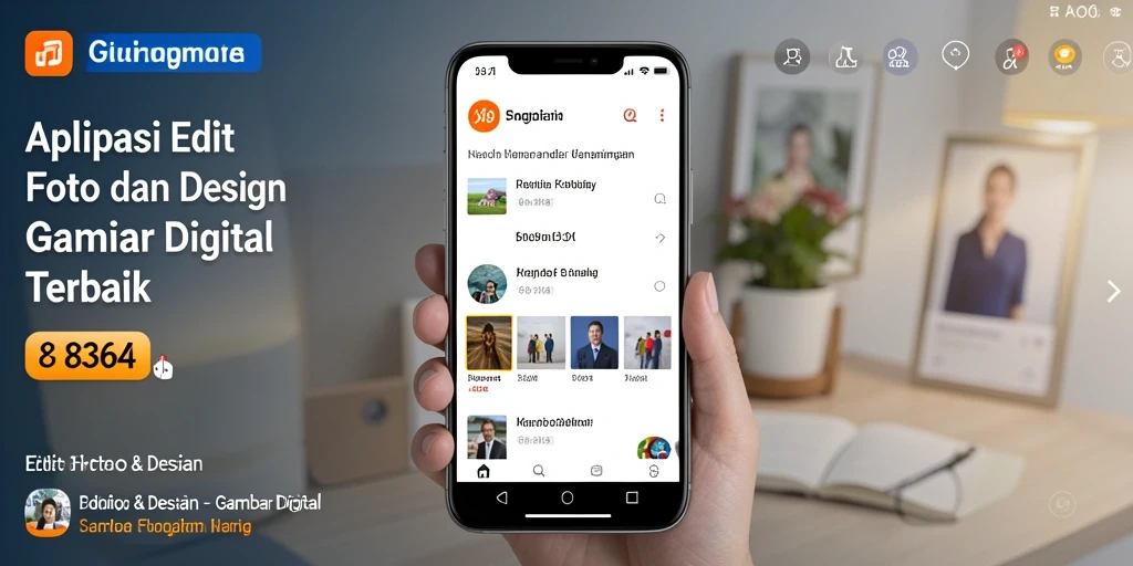Tampilan antarmuka aplikasi Gambar Digital 8364 yang intuitif dan penuh fitur.