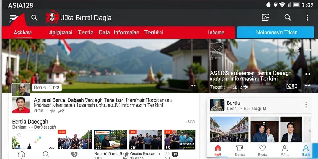 Tampilan antarmuka aplikasi ASIA128 yang informatif dan menarik.