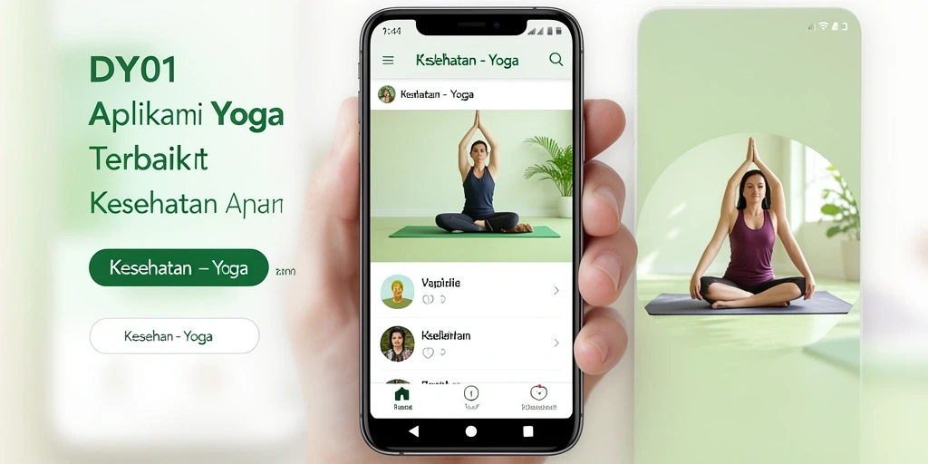 Antarmuka pengguna yang intuitif dan menarik pada aplikasi Yoga DY01.