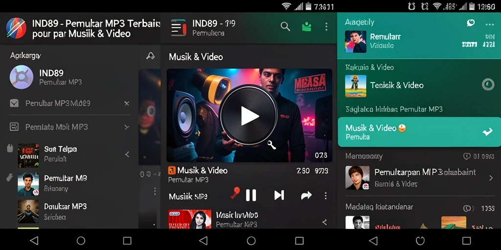 Tampilan antarmuka IND89 yang menarik untuk Pemutar MP3.
